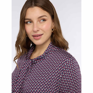 Fiorella Rubino - Camisa estampado geométrico en muselina - Azul