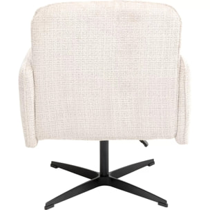 Chaise avec accoudoirs pivotante Tabea beige Kare Design