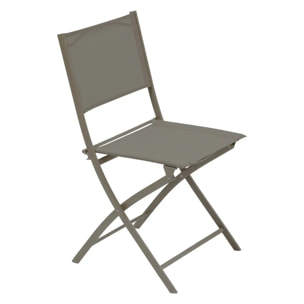 Lot de 4 Chaises de jardin Modula pliables noisette