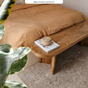Banc 3 places en bois de teck recyclé 160 cm - Bana