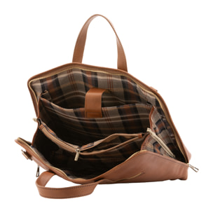 Borsa a mano  unisex In Vera pelle Made in Italy 40x30x5 cm