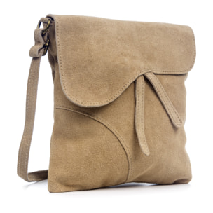 Ulfa Bolso bandolera Mujer.Piel auténtica Gamuza