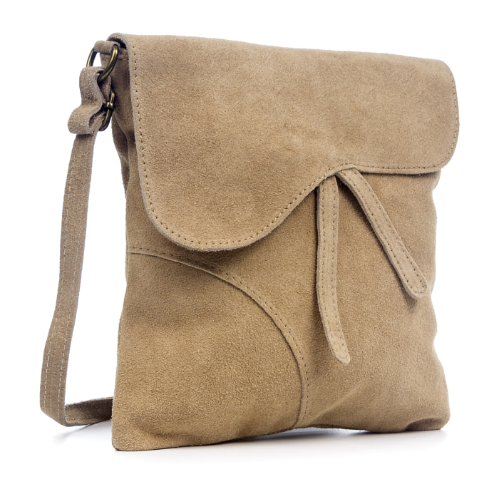 Ulfa Bolso bandolera Mujer.Piel auténtica Gamuza