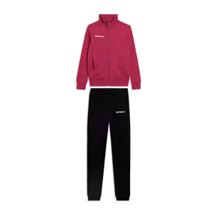 Tuta sportiva bambina in cotone con zip