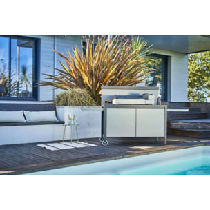 Plancha électrique FORGE ADOUR Premium E 60 A NG 2 brûleurs à poser, 58.5x40.5 cm