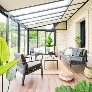 Salon de jardin Pavane Graphite