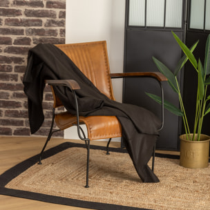 Plaid polaire - polaire - noir - 125x150 cm