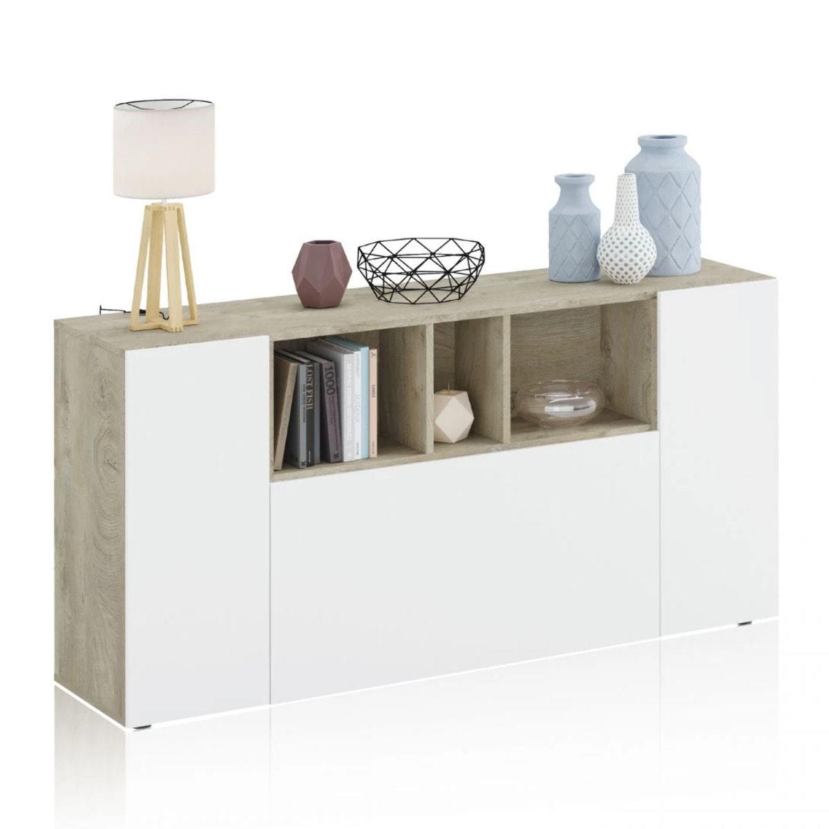 Aparador Coup Blanco Artik (Blanco Mate) – Roble Alaska