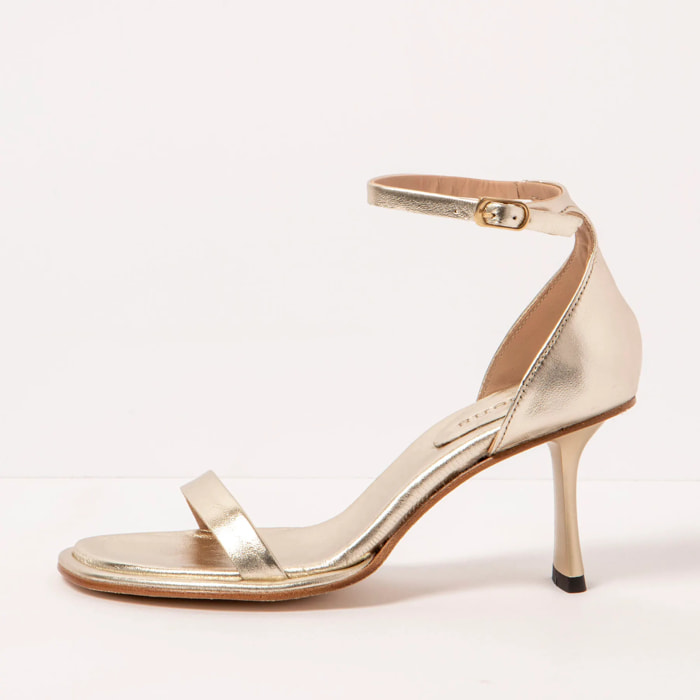 Sandalias con tacón S3193 NAPPA CHAMPAGNE/ ALBANA color Champagne
