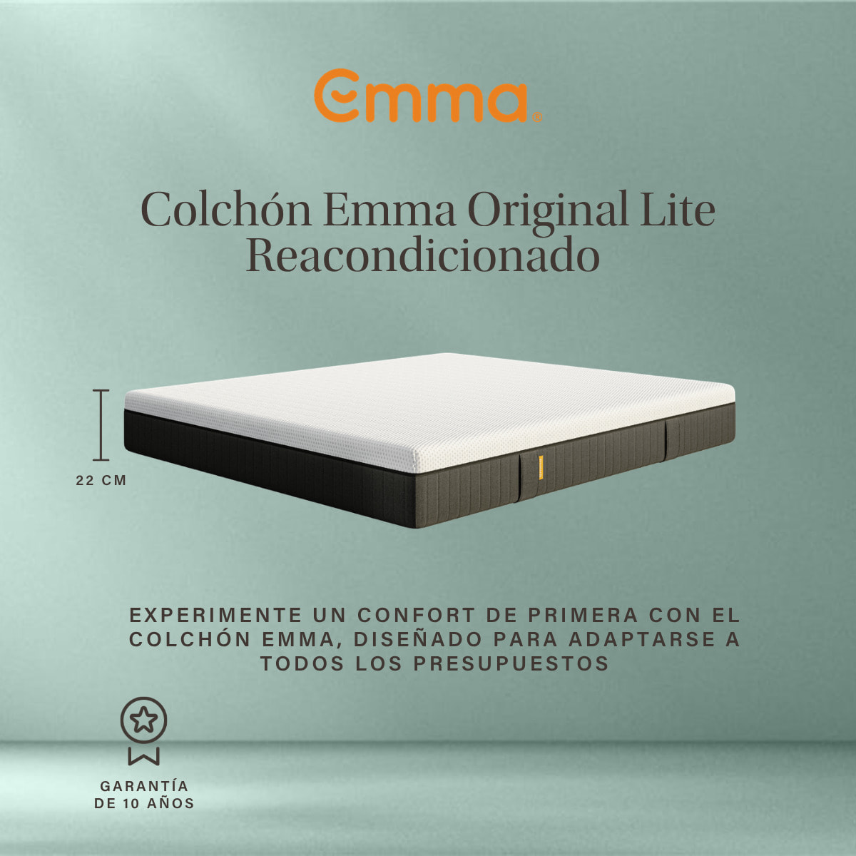 Colchón Original Lite Reacondicionado  | Muelles y espuma viscoelástica | 22 cm