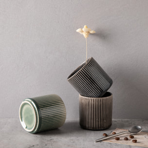 Lot de 4 tasses vert - "Jade"