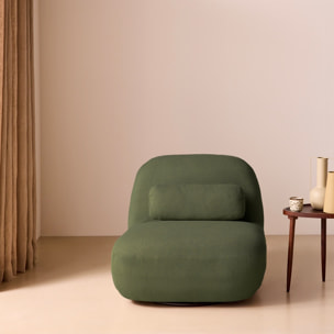 Fauteuil pivotant 360 bouclette texturée SPINO