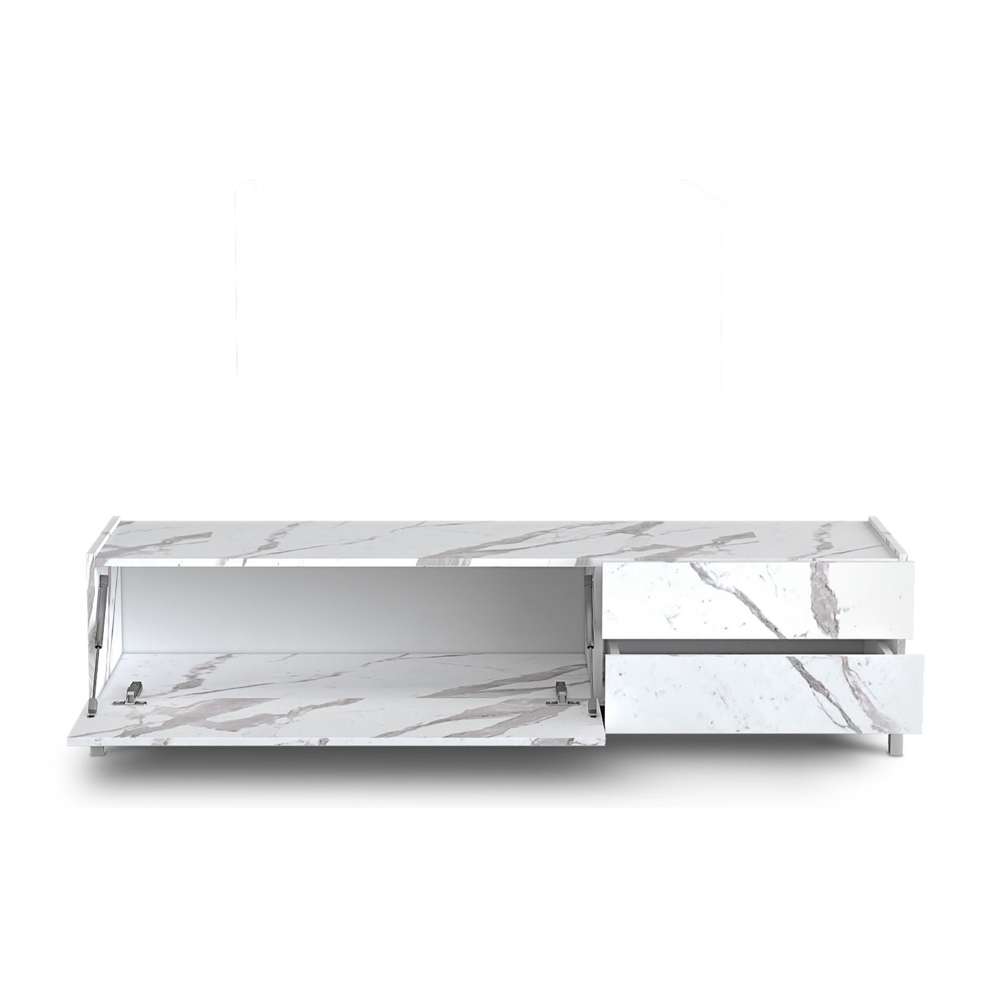 Tomasucci TV port EDDY WHITE MARBLE Blanc