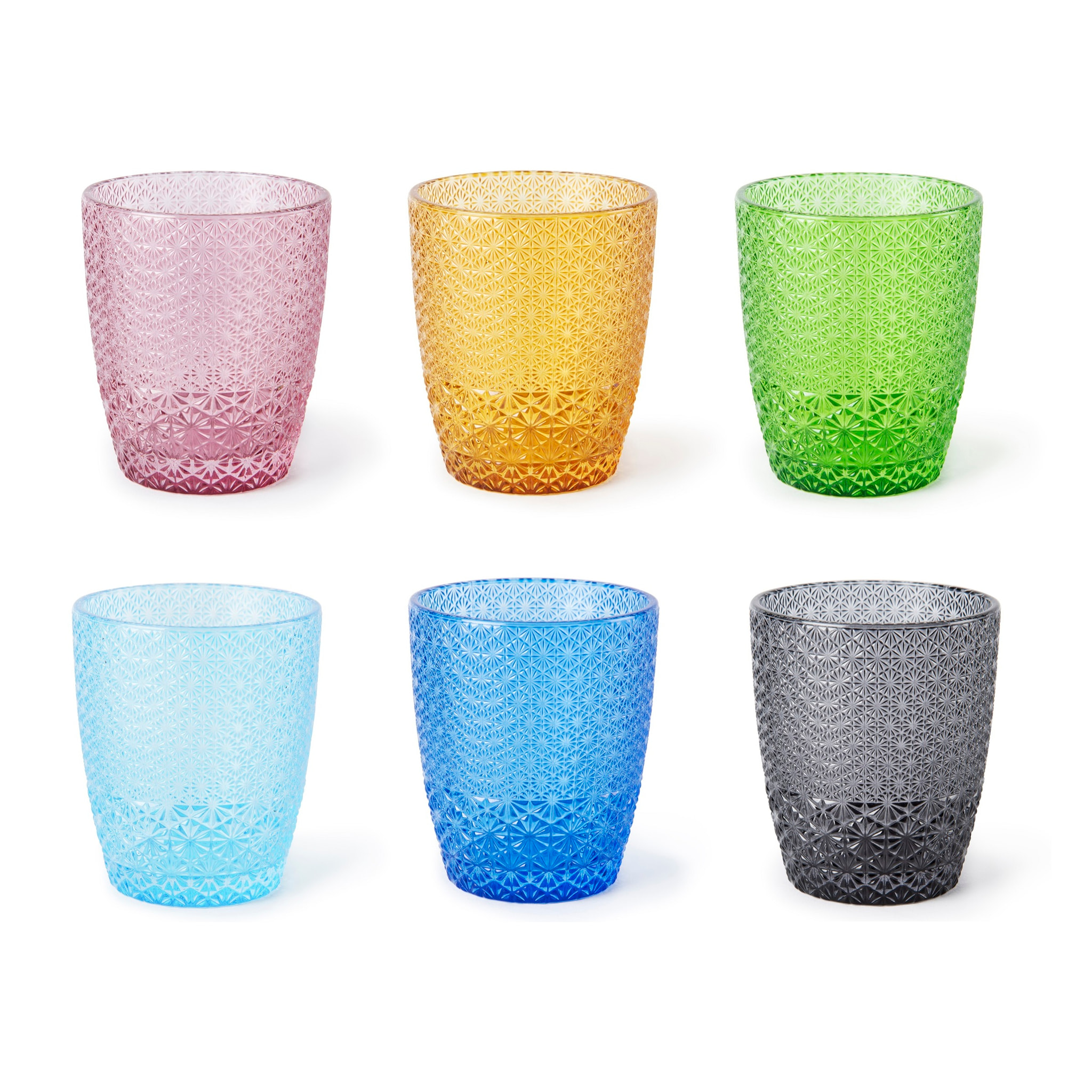 Lot de 6 verres Excelsa Ice, verre, 30 cl, multicolore