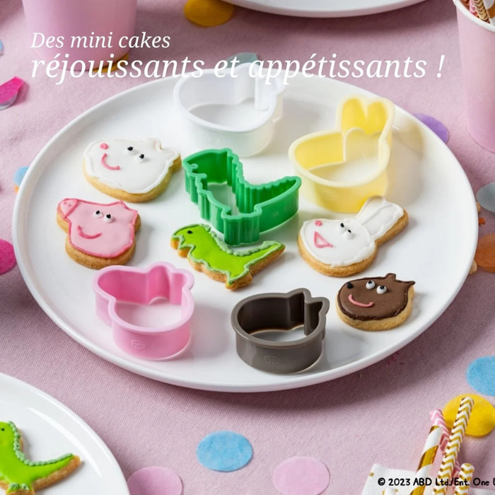 Ensemble de 5 emporte-pièces pour enfants Dr. Oetker Peppa Pig