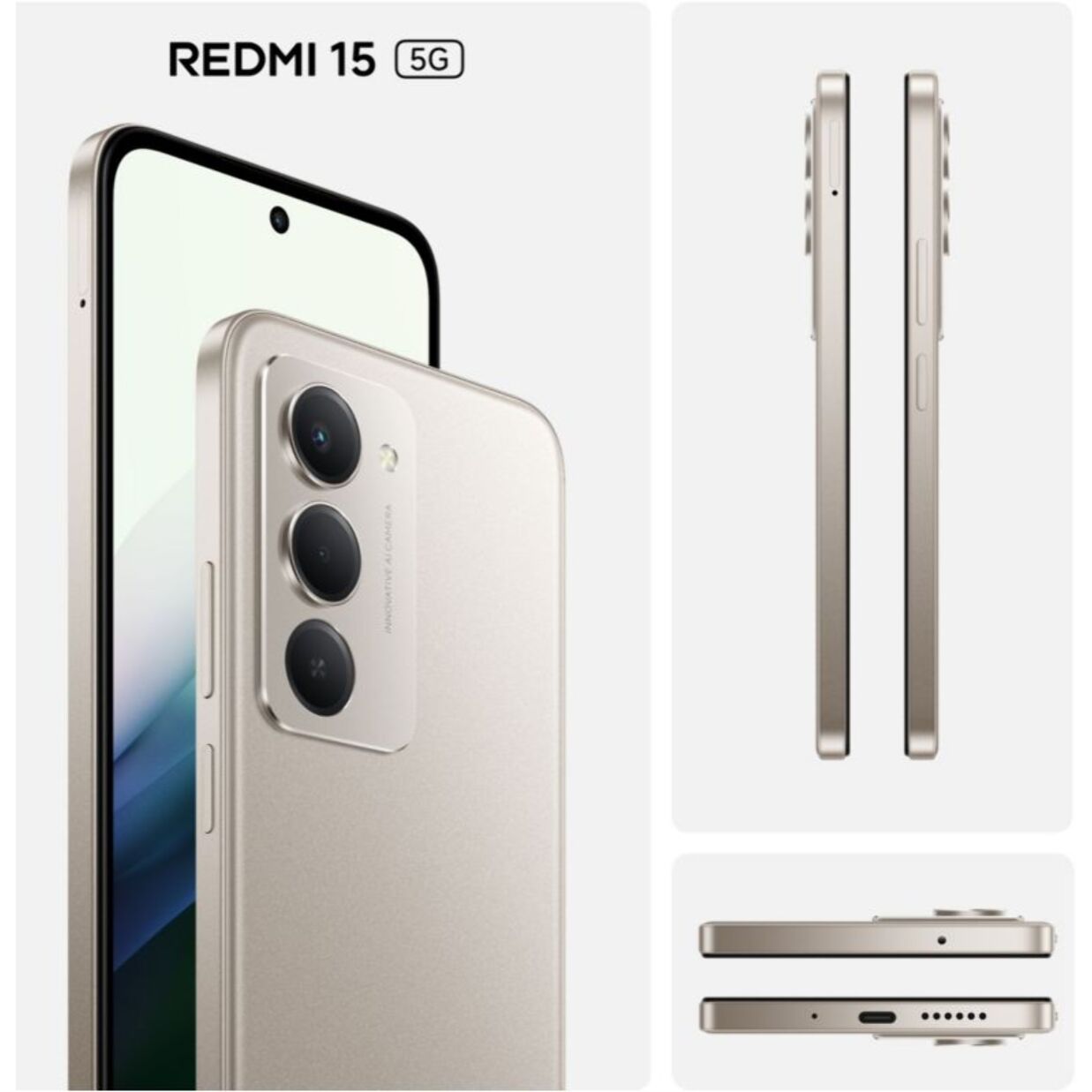 Smartphone XIAOMI Redmi 15 Gris 256Go 5G