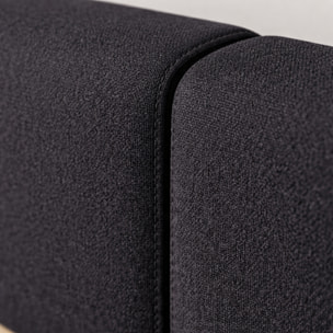 Letto Matrimoniale Con Contenitore Salvaspazio Testiera Imbottita Design Moderno Minimal Camera Da Letto 163.2 x 104 x 210 Cm Rovere Grigio Antracite