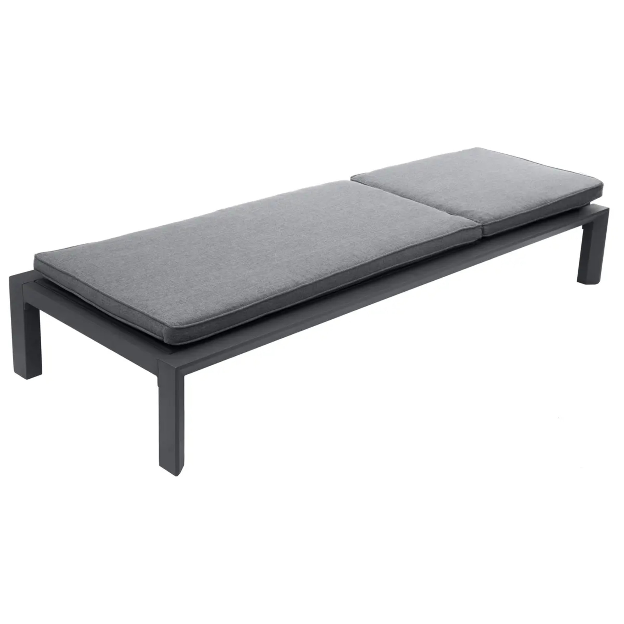 Lit de piscine "Evasion" gris/graphite en aluminium traité époxy