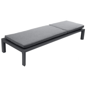 Lit de piscine "Evasion" gris/graphite en aluminium traité époxy