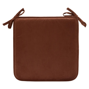 Galette de chaise Lilou marron tonka 38x38cm