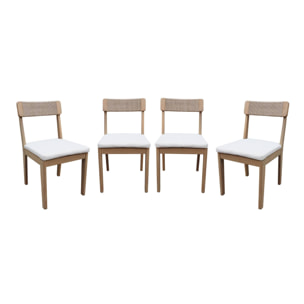 Chaise de jardin acacia et cordage (lot de 4) ANAKI