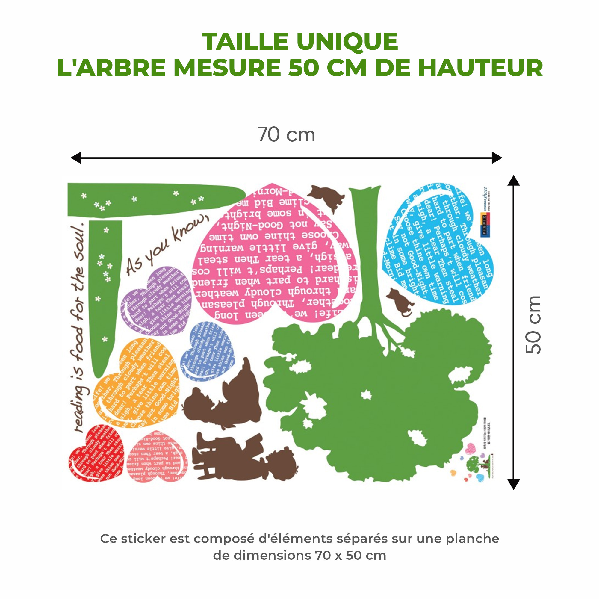 Stickers Muraux décoration adhésifs Arbre et coeur