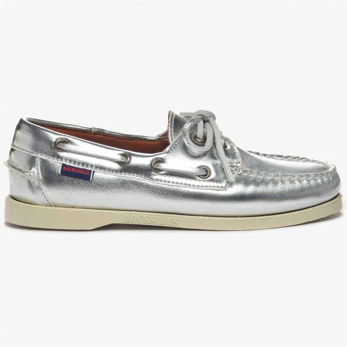 Sebago - Docksides Donna Argento - Docksides Portland Met Woman