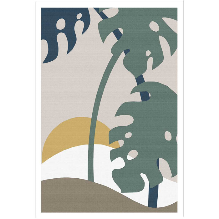 Affiche Monstera effet tissé Affiche seule