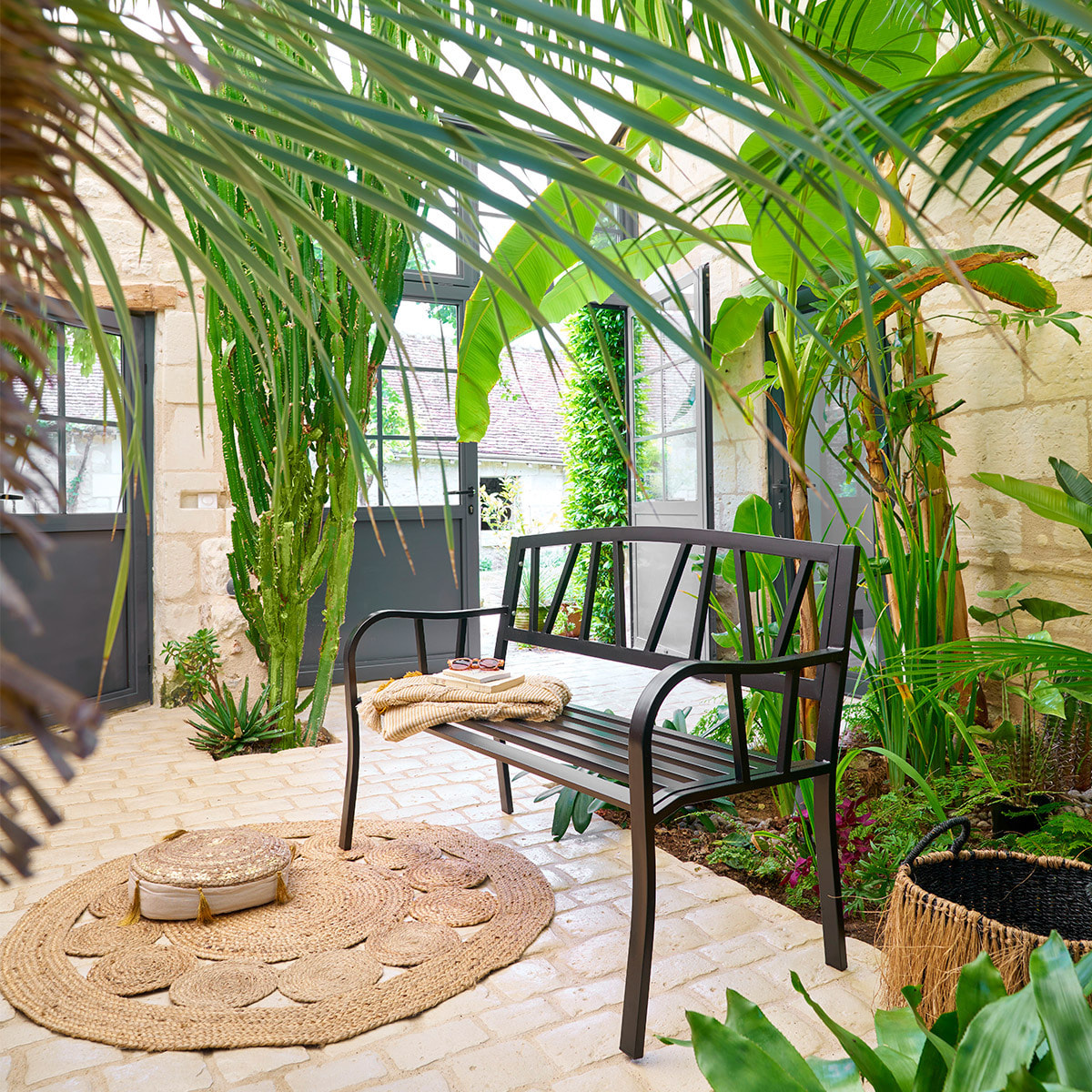 Banc de jardin Alvernia Noir