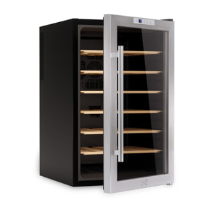 Les Petit Champs Bodega de Vino de Conservación de 28 botellas CAVC28, 70L, 6 estantes, Ajustable de 11 a 18°C, Refrigeración Termoeléctrica, Diseño Elegante, LED, Anti-UV
