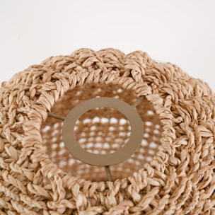 Abat-jour en feuille de palmier et posidonie ∅ 40cm - Biga