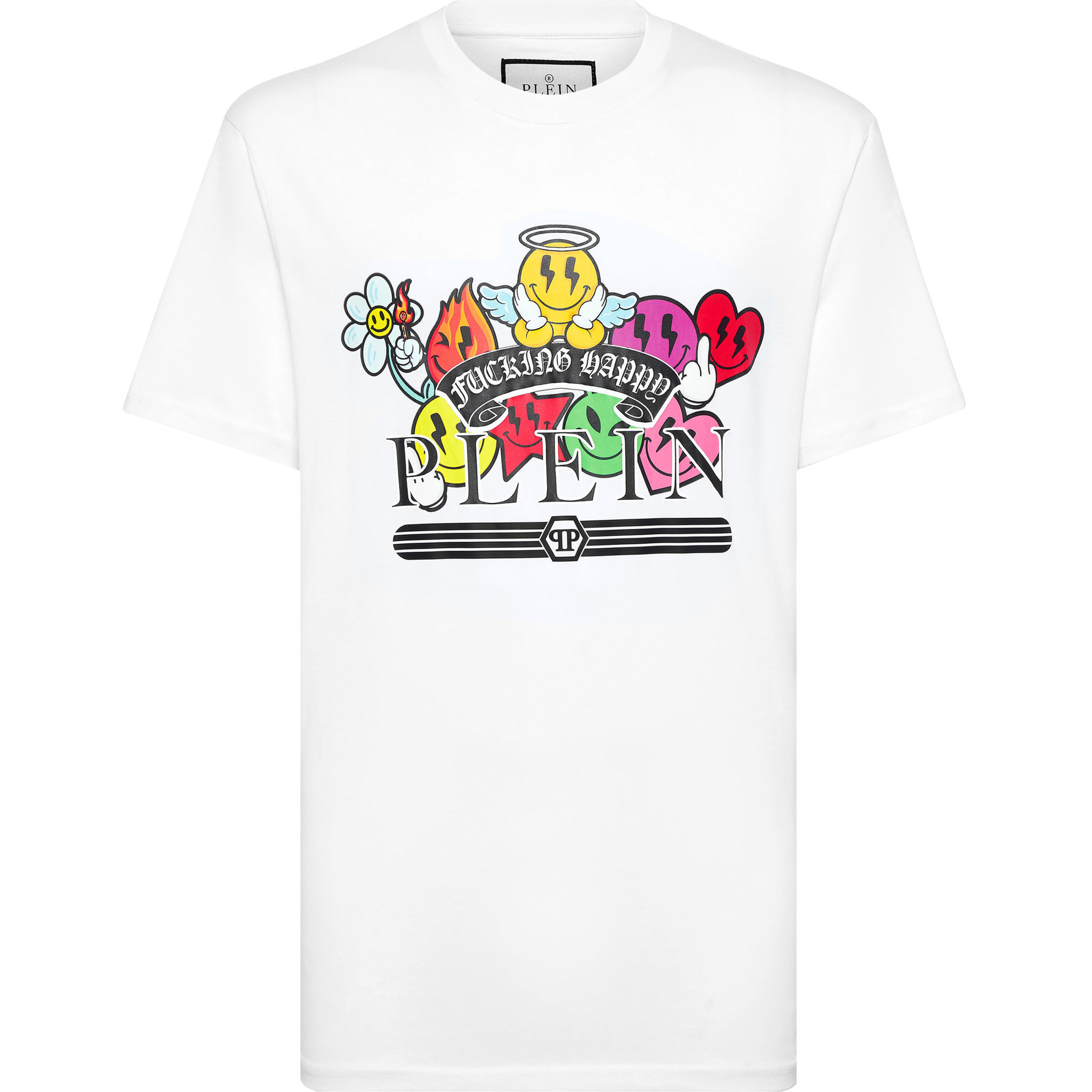PHILIPP PLEIN Camiseta de cuello redondo y manga corta