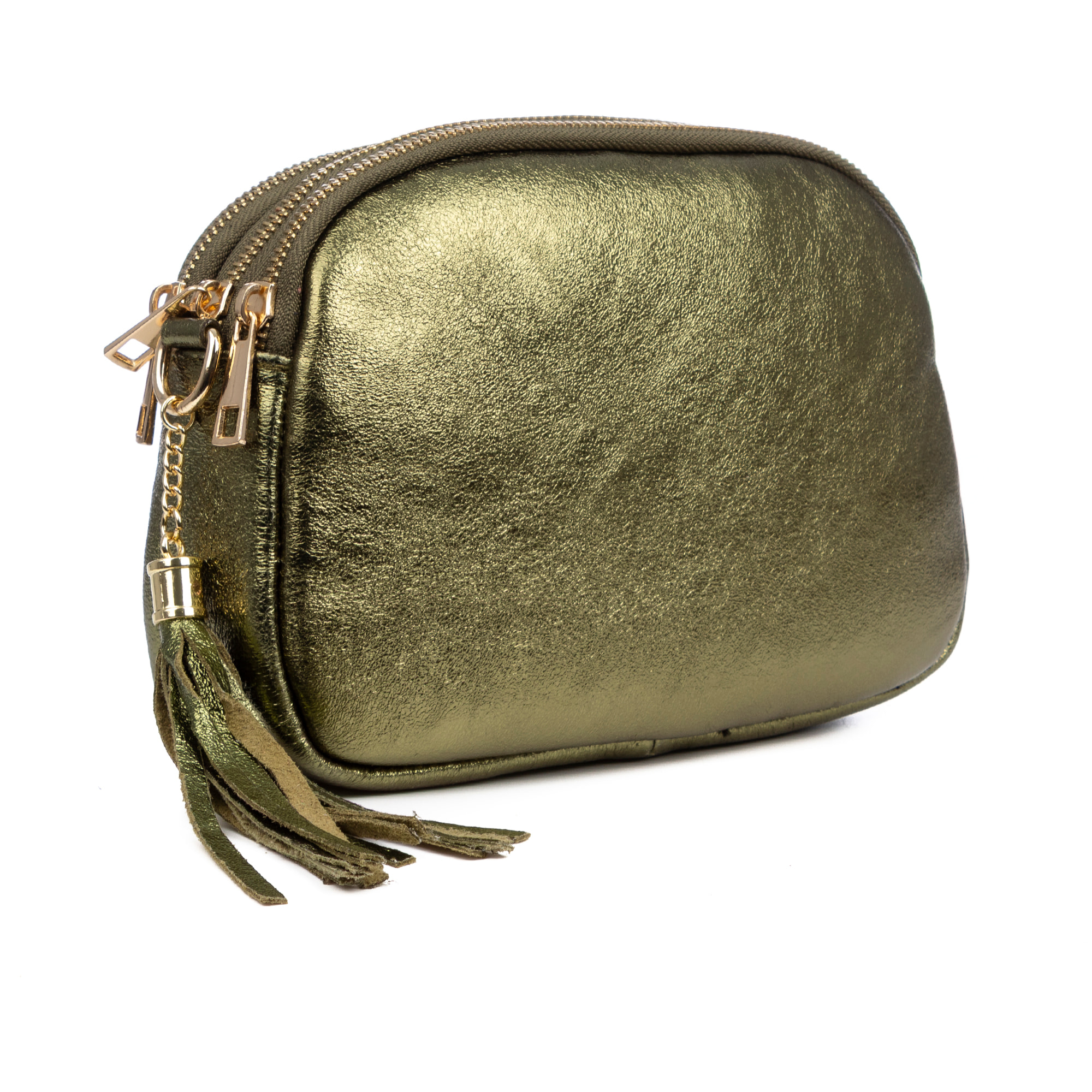 Aliminusa bolso bandolera Mujer. Piel auténtica Gamuza Lacada.