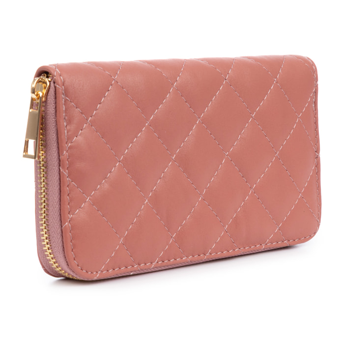 Andali portafoglio donna. Pelle autentica finitura Dollaro.