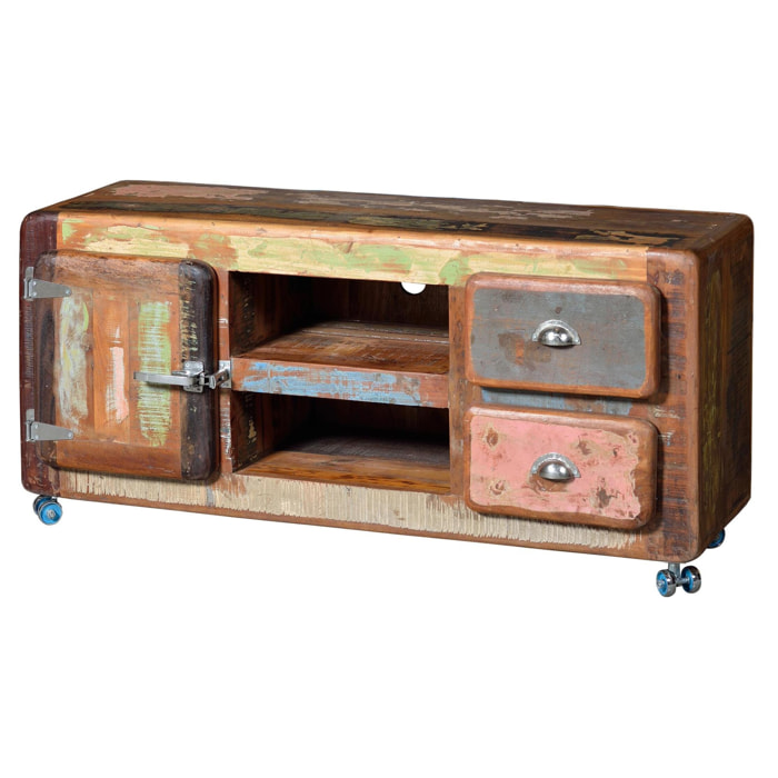 Mueble tv - madera reciclada - 135x40x56cm