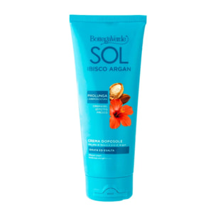 SOL Ibisco Argan - Crema aftersun - hidrata y sublima - con aceite de Hibisco y aceite de Argán (200 ml) - prolonga el bronceado - cremagel efecto fresco