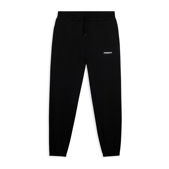 Pantaloni sportivi regular in interlock elasticizzato