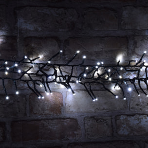 cadena de luces con 192 luces led blanco y blanco cálido - 3 metros de cable