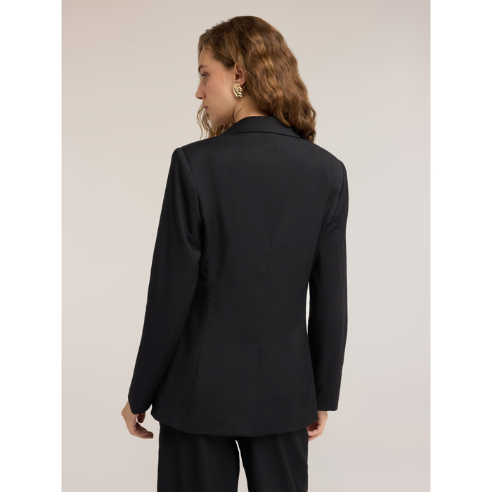 Motivi - Blazer de cady con botonadura sencilla - Negro
