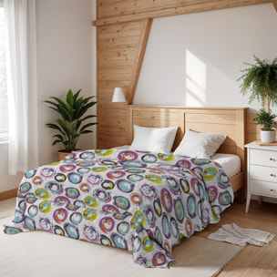 TRAPUNTA BASIC INVERNALE STAMPATA MATRIMONIALE, CERCHI ASTRATTI