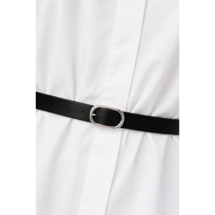 Kocca - Camicia in cotone a maniche lunghe con cintura Donna
