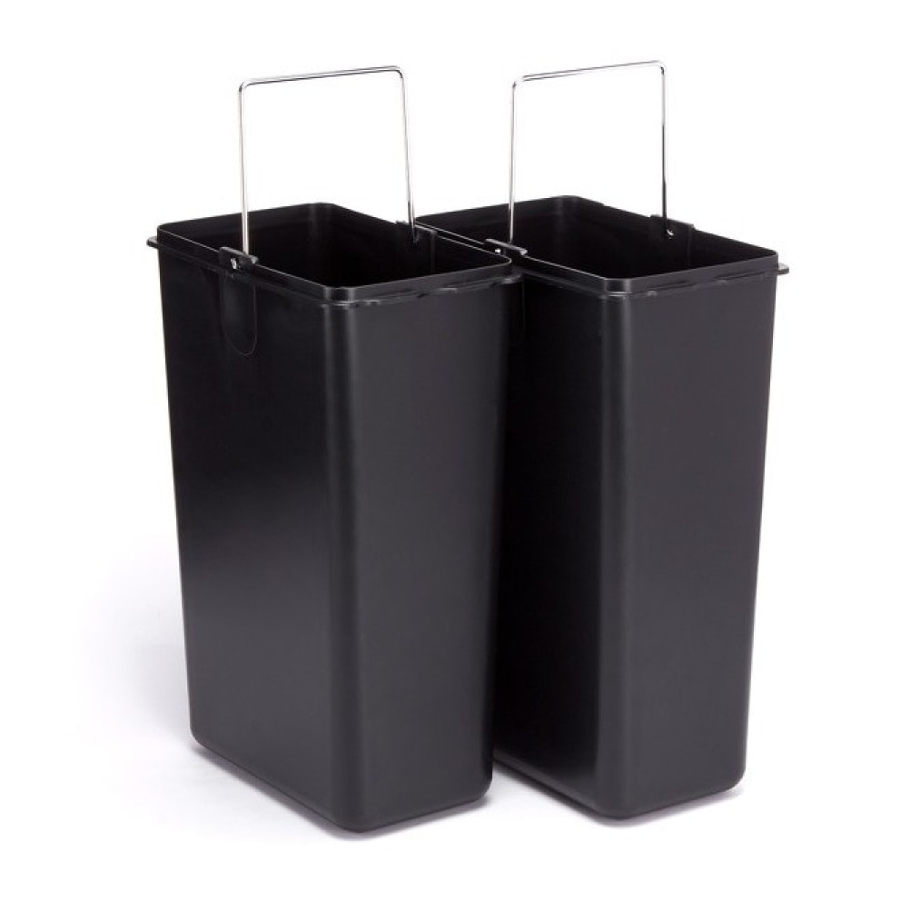 Poubelle à  pédale Tri sélectif Inox 2 bacs 8L MSV