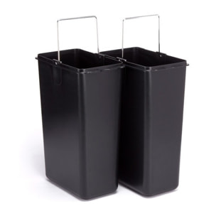 Poubelle à  pédale Tri sélectif Inox 2 bacs 8L MSV