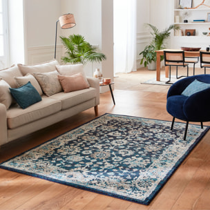 Anatolia - Tapis de salon vintage, bleu