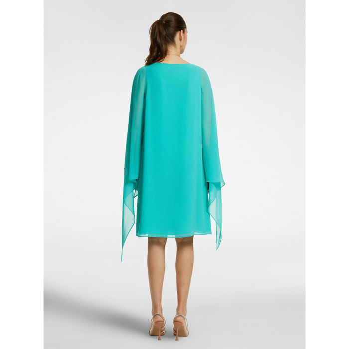 Elena Mirò - Abito elegante con mantella - Verde acqua