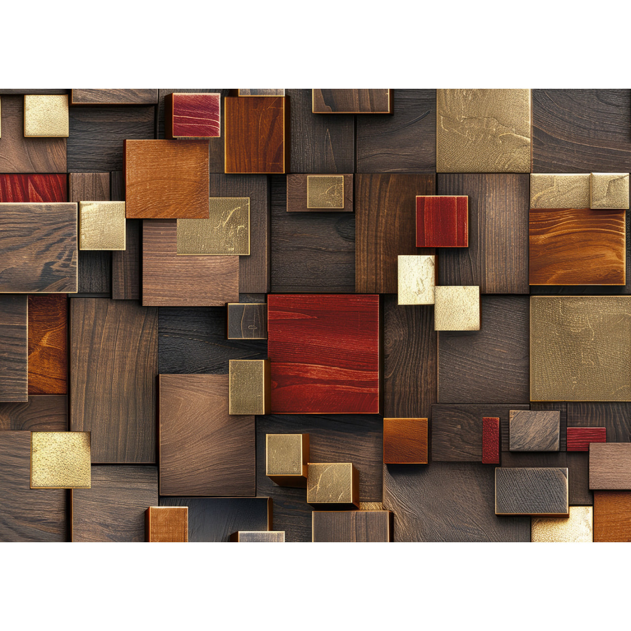 Tappeto Passatoia Corsia Cucina Ingresso Antimacchia Disegno Quadri 3d Rosso 3767