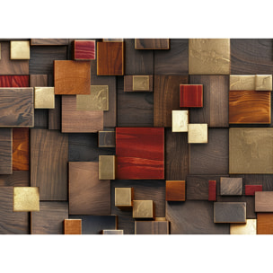 Tappeto Passatoia Corsia Cucina Ingresso Antimacchia Disegno Quadri 3d Rosso 3767