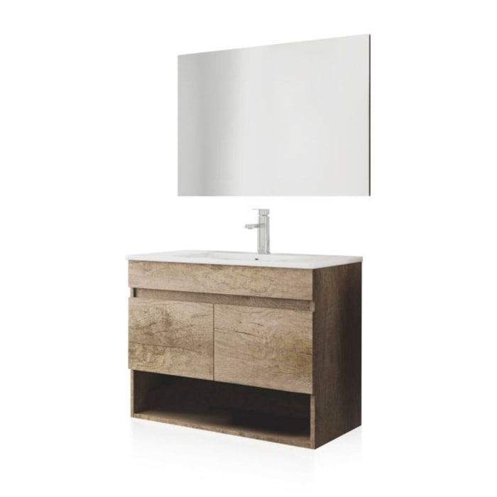 Mueble de baño con espejo Thai 2 puertas Nordik
