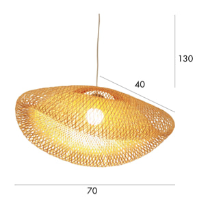 Suspension en bambou tressé KLINO