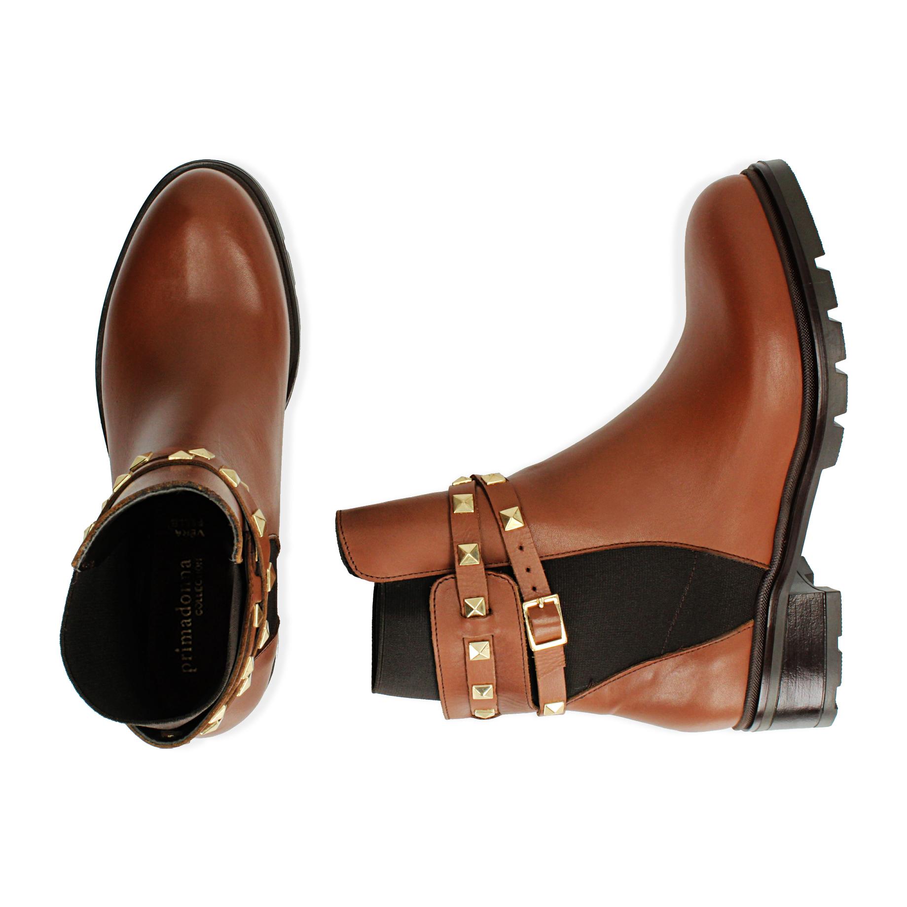 Chelsea boots cognac in pelle